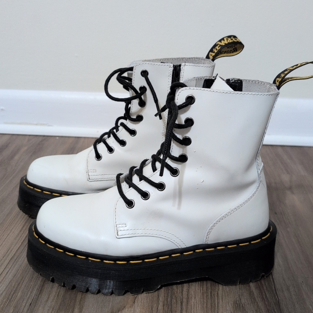 Dr. Martens Platform White Jadon Boots